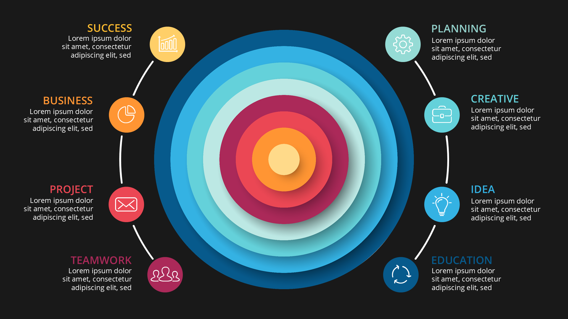 Diagrams dark slide 5